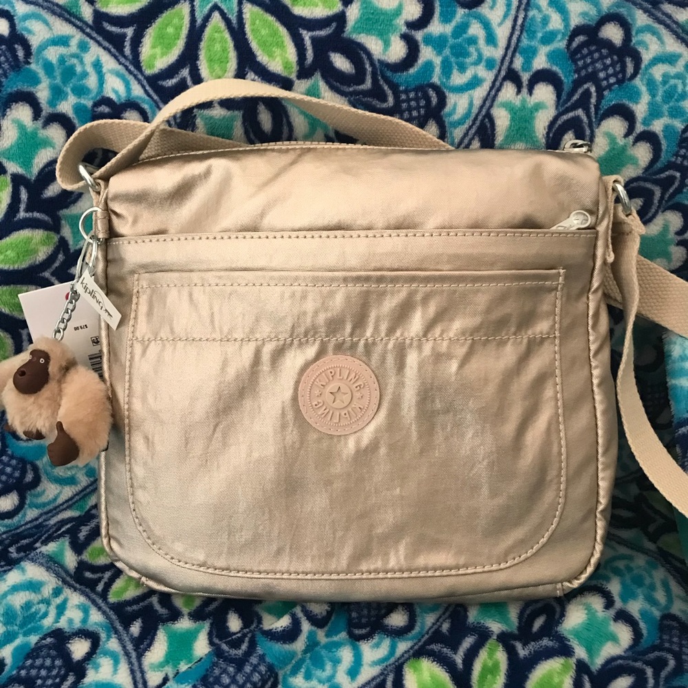 Kipling Metallic Gold Crossbody